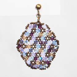 Clips  - Bronze brass - Earrings Oval Shea - Clips  - Bronze brass - Laiton bronze